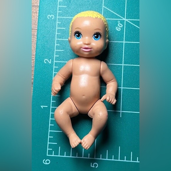 BARBIE accessory BABY KRISSY doll blond hair blue eyes 3 inches sister daughter - Picture 1 of 2